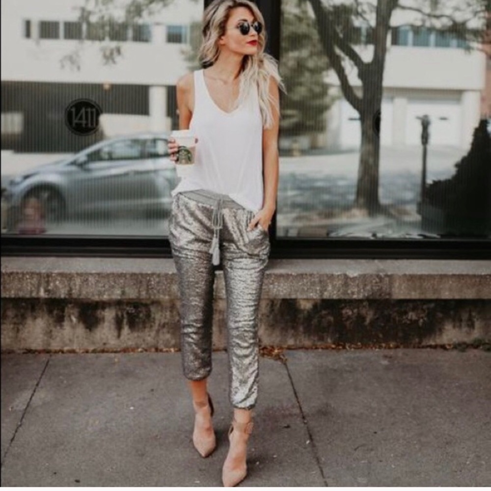 Sequin Joggers